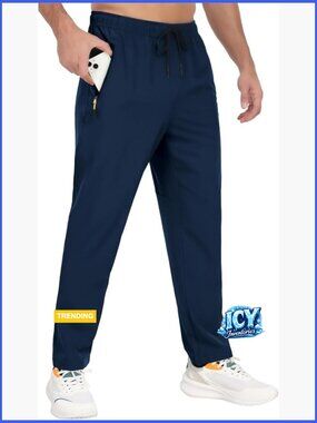 Lightweight Quick Dry Water Resistant Hiking Sweatpants with Pockets